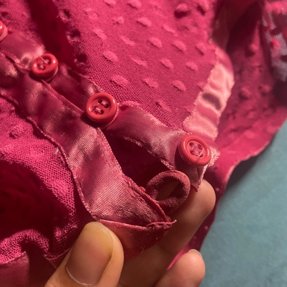 SOLD—PINK MILKMAID BETSEYJOHNSON TOP. .. Trade Preferred - Picture 7 of 8